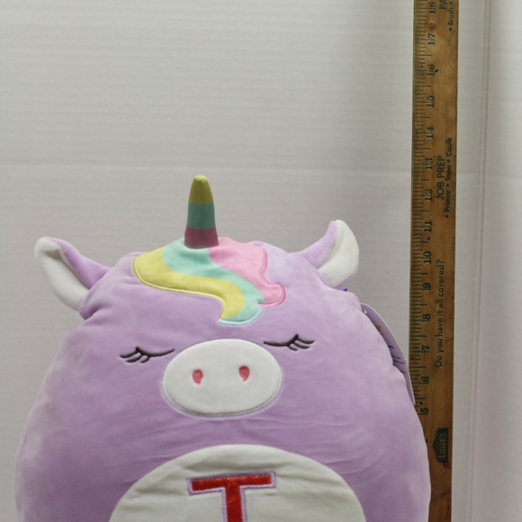 12" Monogrammed 'T' Silvia Unicorn Squishmallows - Picture 5 of 12